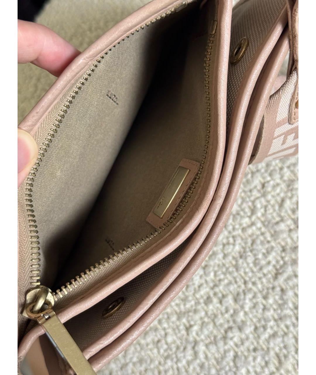 FENDI Розовая кожаная сумка через плечо, фото 7