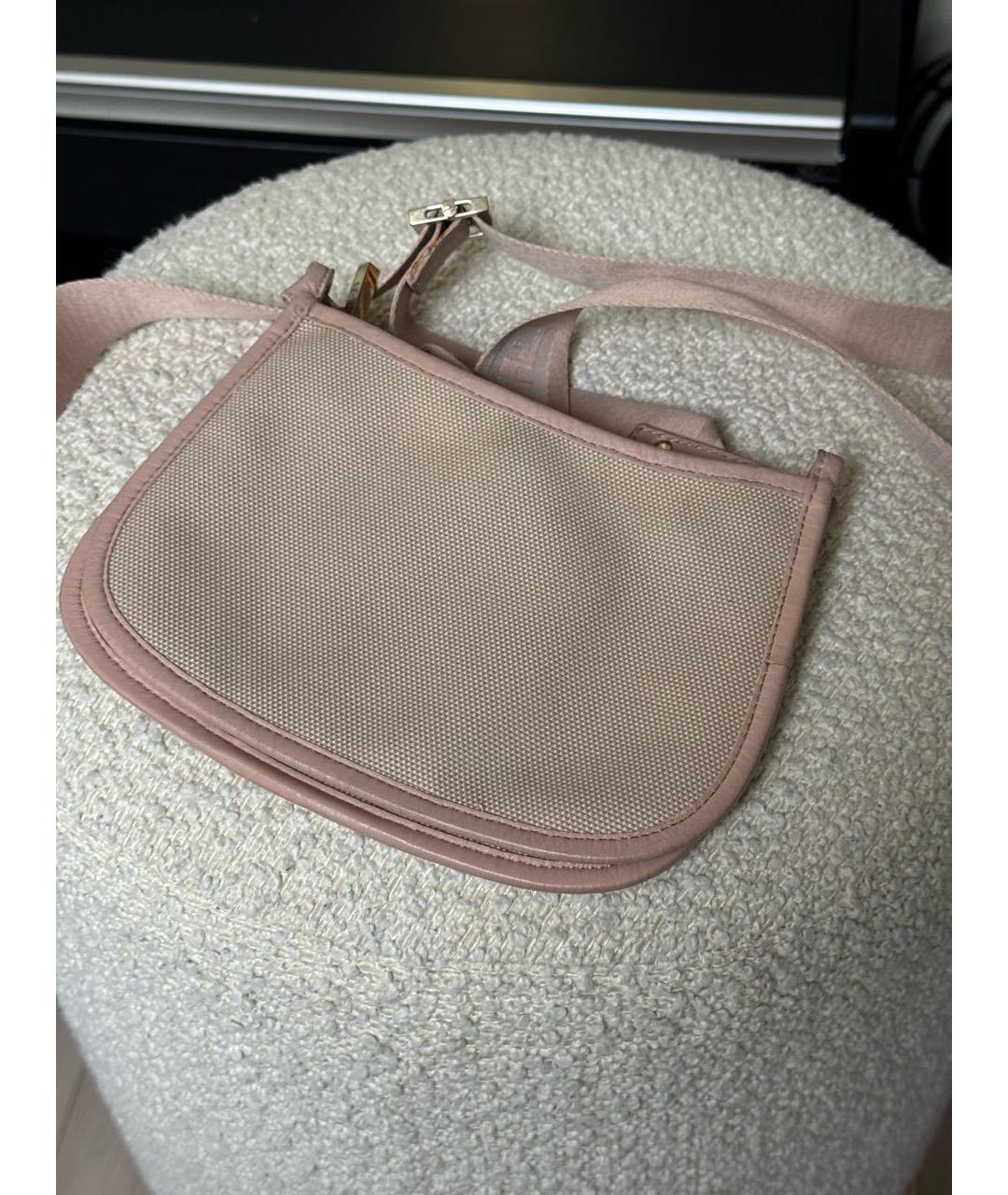 FENDI Розовая кожаная сумка через плечо, фото 4