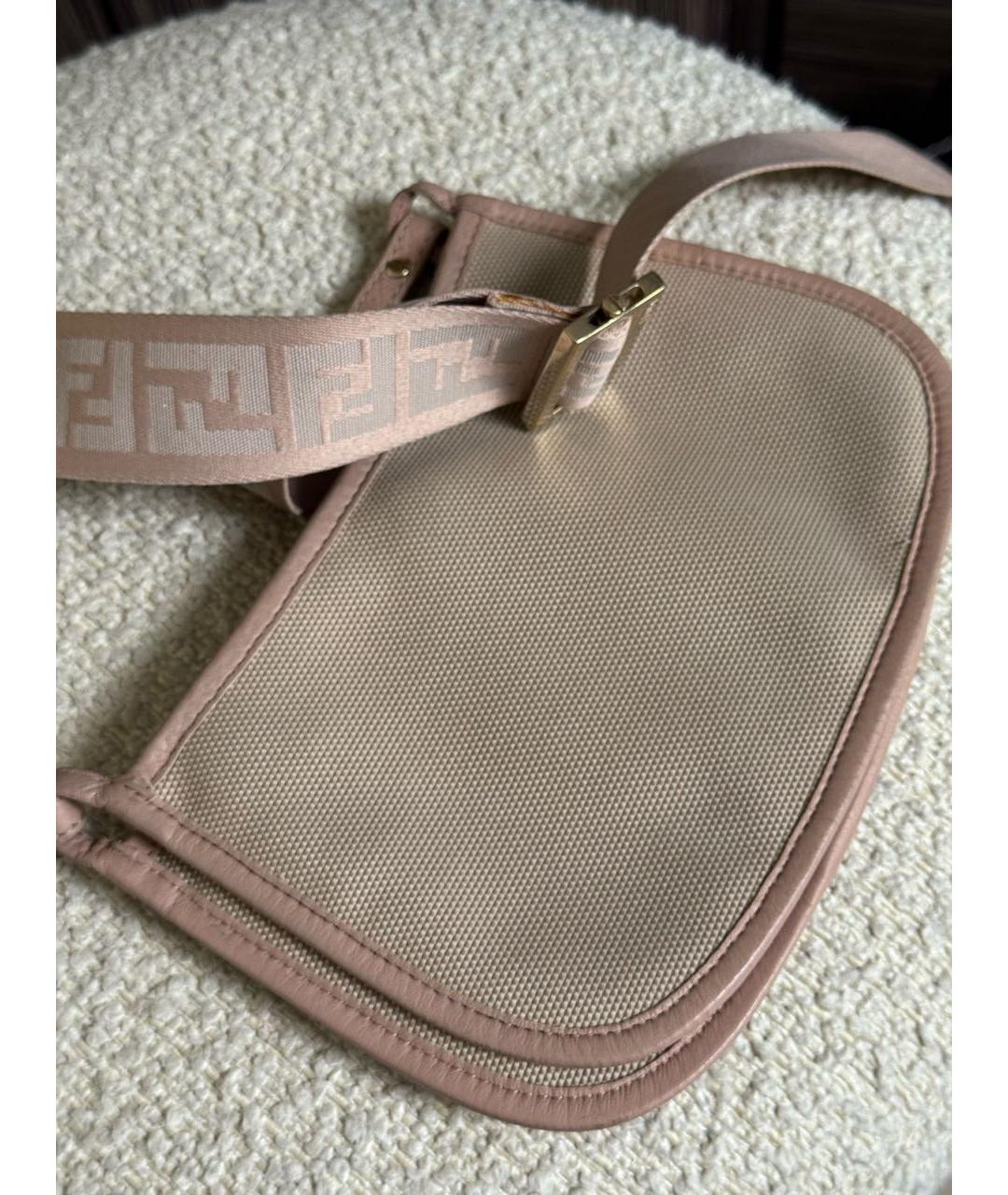 FENDI Розовая кожаная сумка через плечо, фото 6