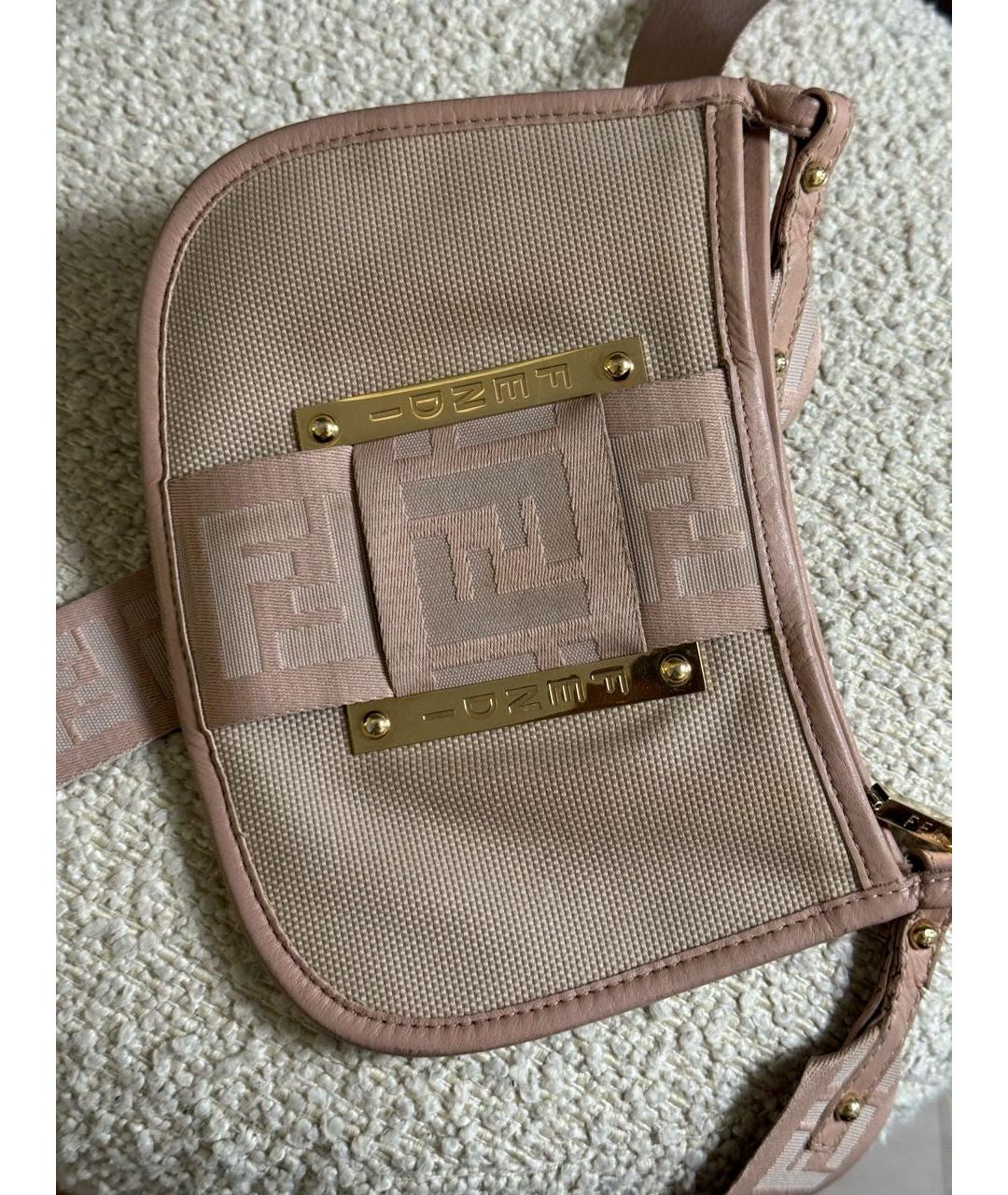 FENDI Розовая кожаная сумка через плечо, фото 8