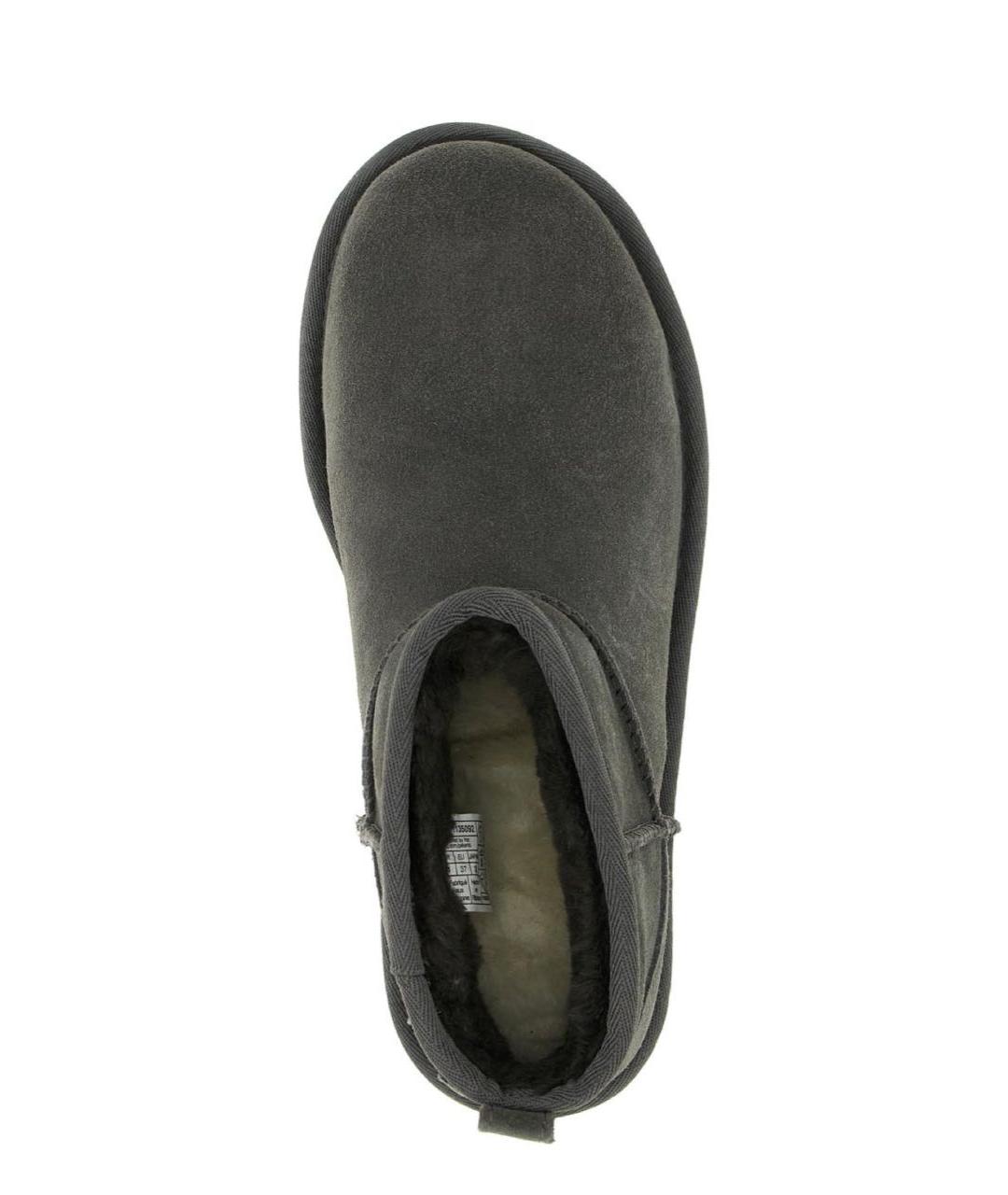 UGG Антрацитовые замшевые мюли, фото 2