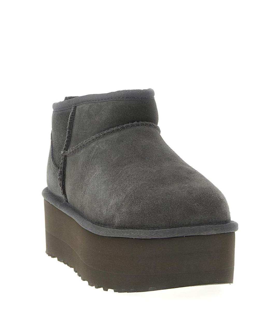 UGG Антрацитовые замшевые мюли, фото 4