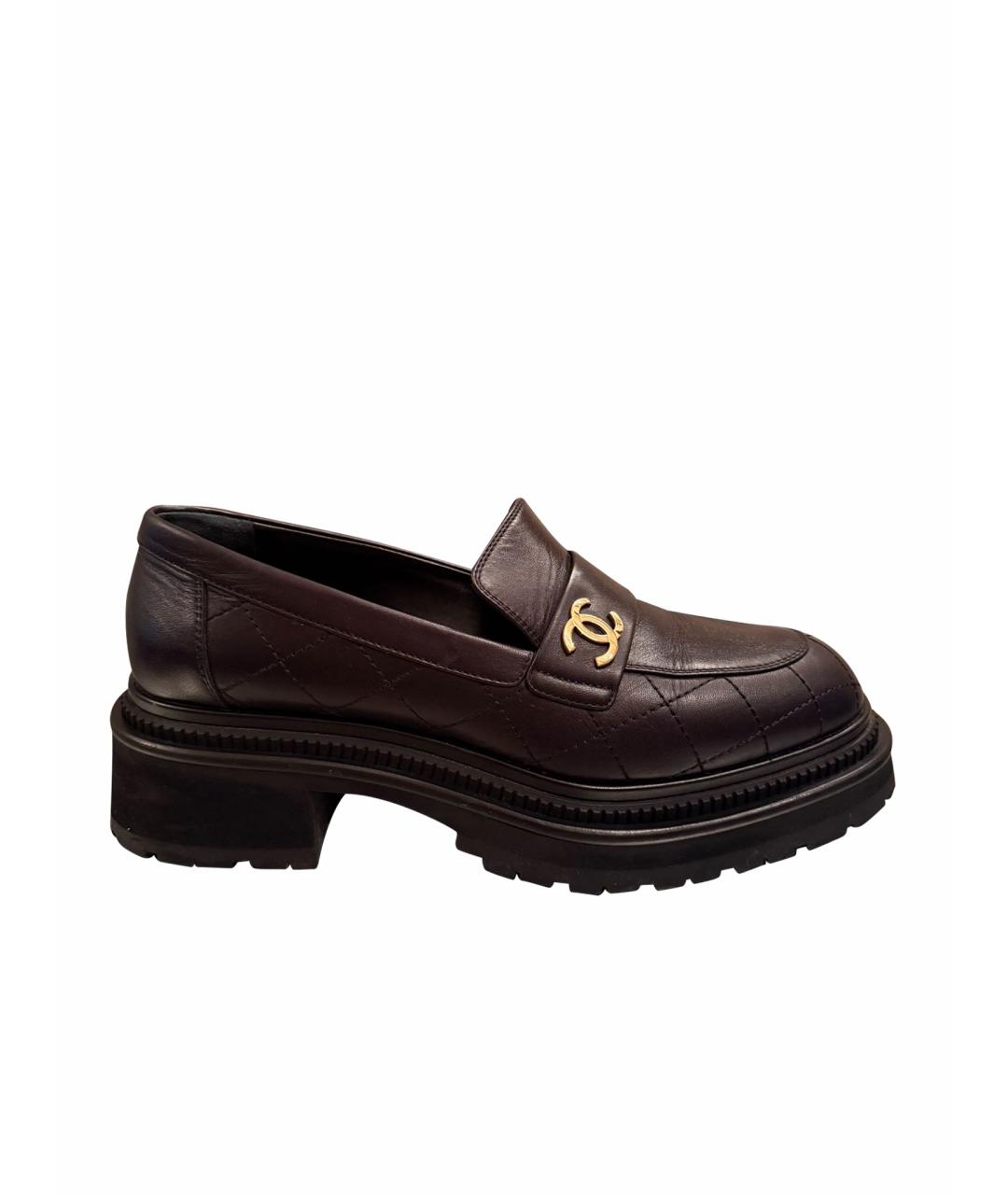 CHANEL Черные кожаные лоферы, фото 1