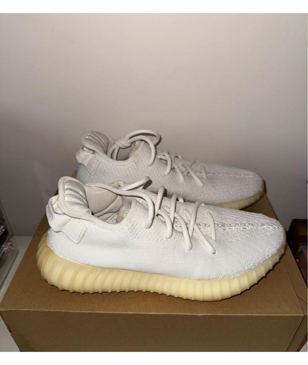 ADIDAS YEEZY Белые текстильные кроссовки, фото 4