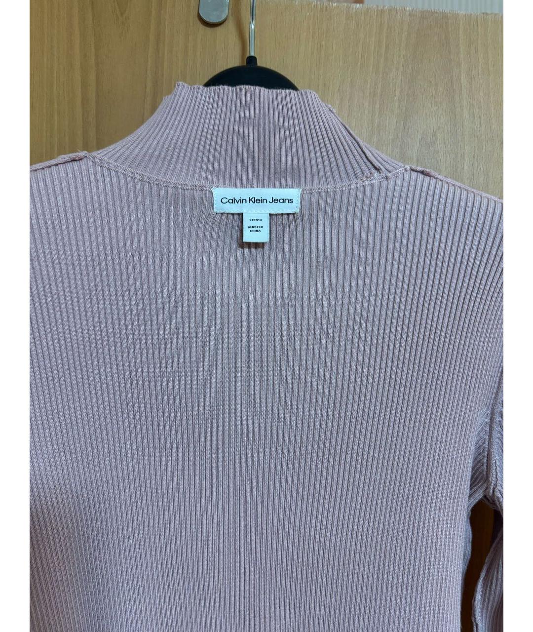CALVIN KLEIN JEANS Розовая вискозная водолазка, фото 3