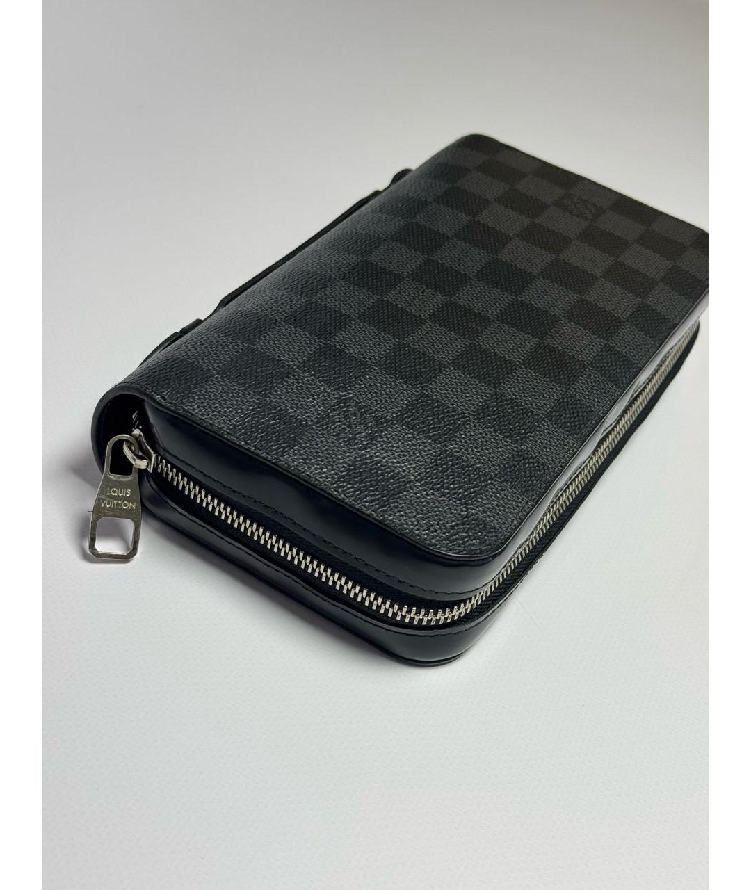 LOUIS VUITTON Черная барсетка, фото 6