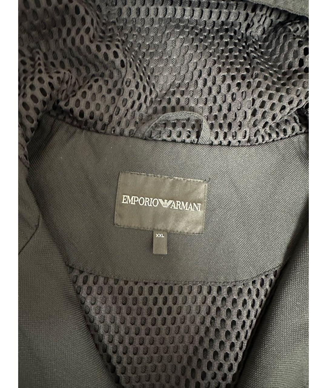 EMPORIO ARMANI Черная полиэстеровая куртка, фото 3