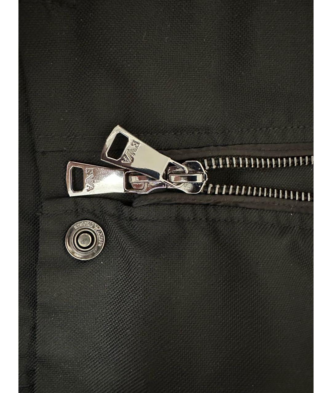 EMPORIO ARMANI Черная полиэстеровая куртка, фото 4