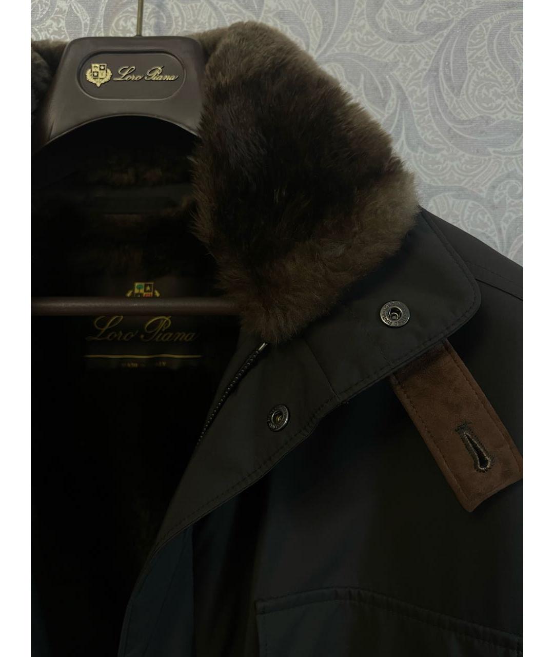 LORO PIANA Зеленая полиэстеровая куртка, фото 4