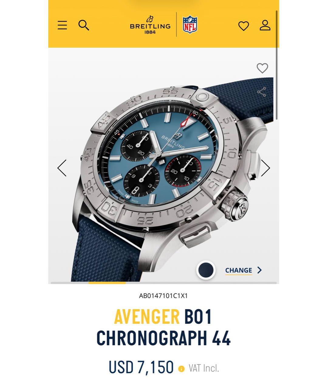 BREITLING Черные часы, фото 2