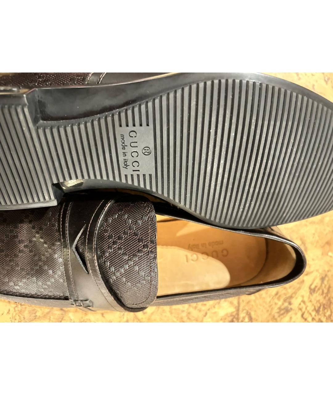 GUCCI Коричневые кожаные лоферы, фото 4