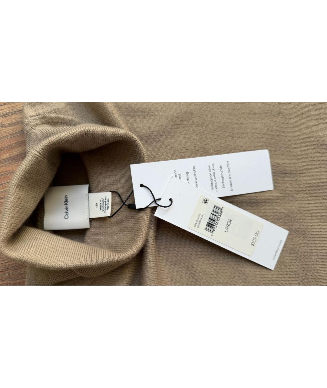 CALVIN KLEIN Коричневая водолазка, фото 5
