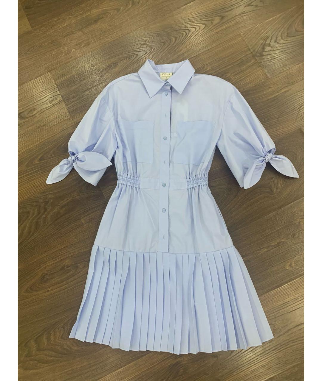 PINKO Голубое повседневное платье, фото 6