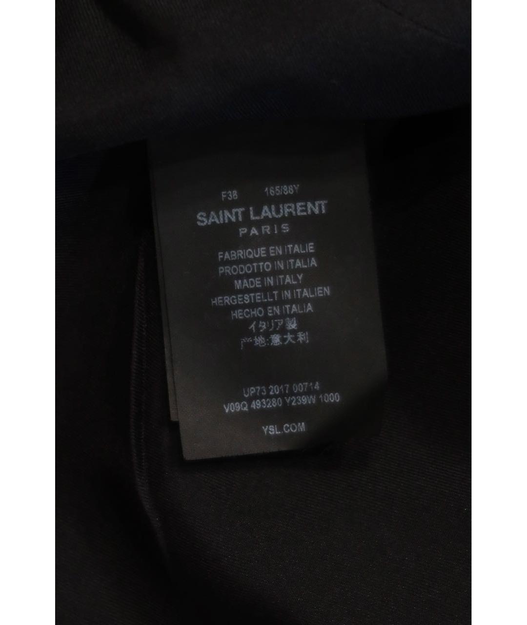 SAINT LAURENT Черный шелковый жакет/пиджак, фото 8