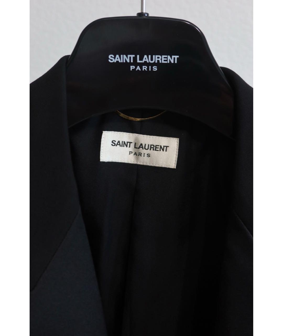 SAINT LAURENT Черный шелковый жакет/пиджак, фото 4