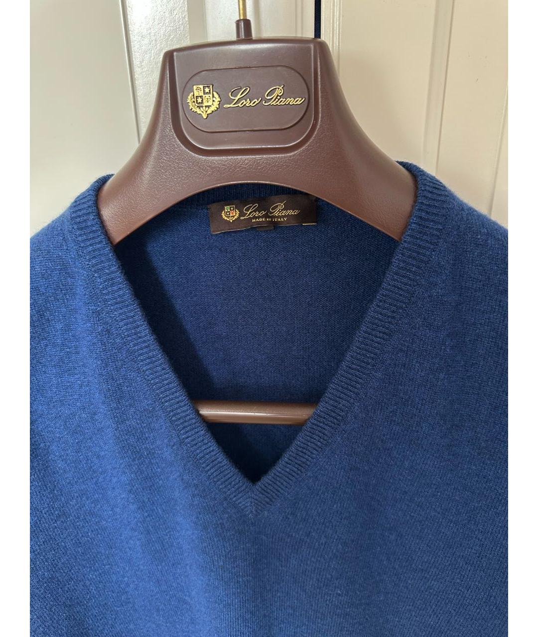 LORO PIANA Синяя кашемировая жилетка, фото 7