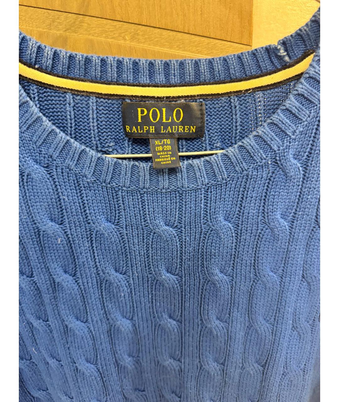POLO RALPH LAUREN Синий хлопковый джемпер / свитер, фото 2