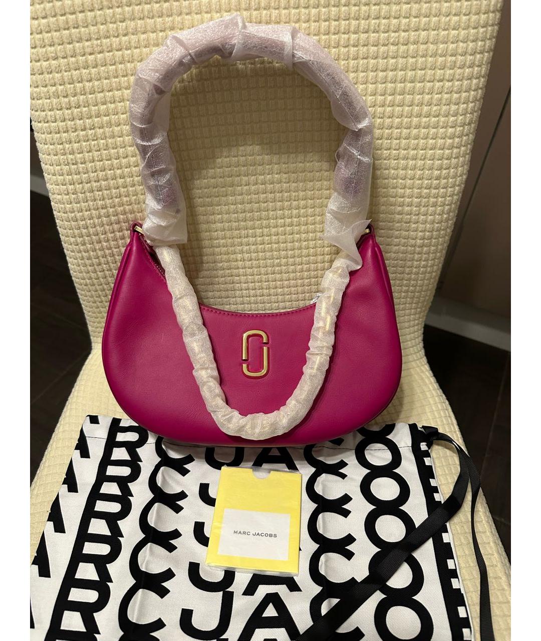 MARC JACOBS Фуксия кожаная сумка с короткими ручками, фото 7
