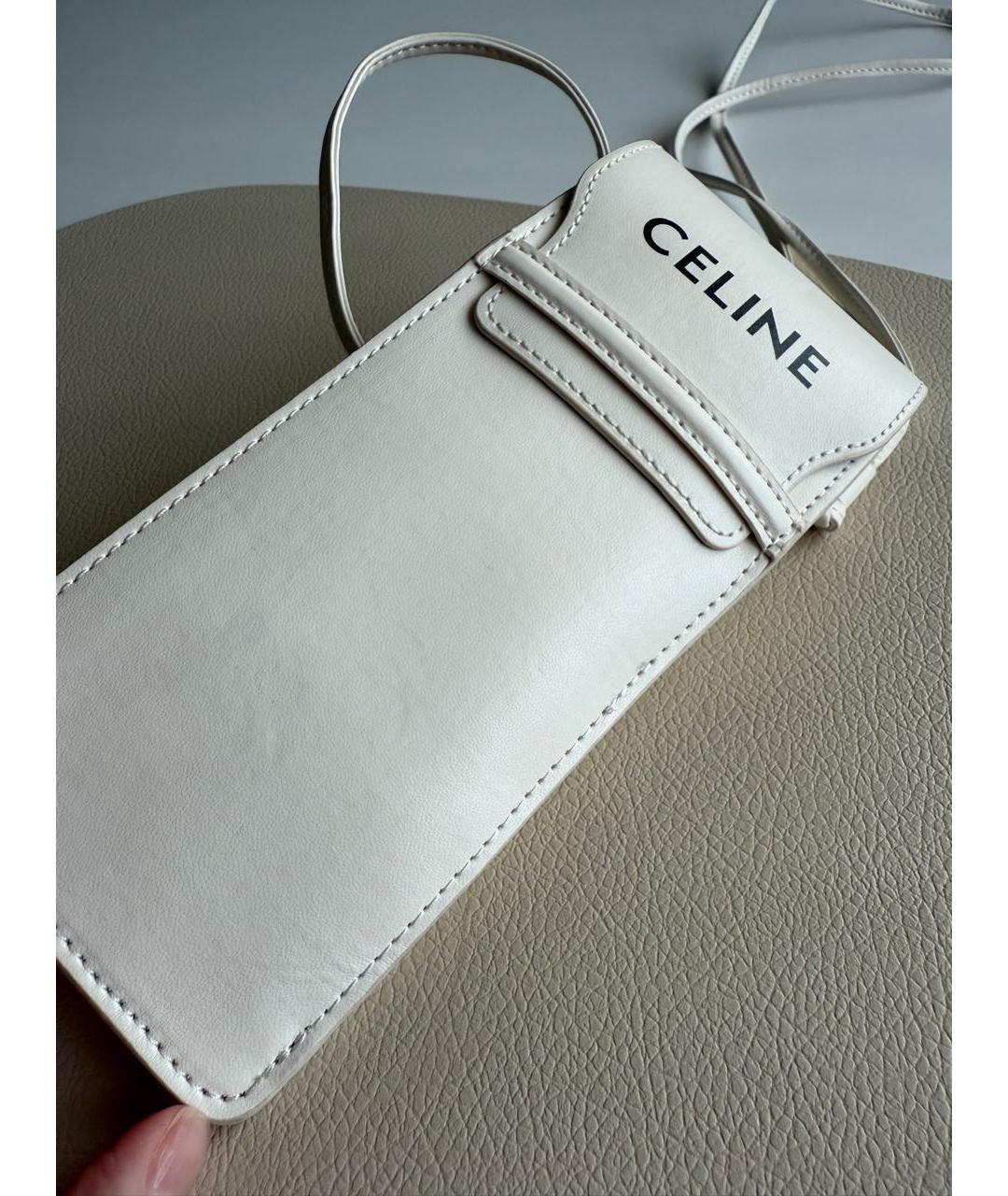 CELINE Белая сумка через плечо, фото 2