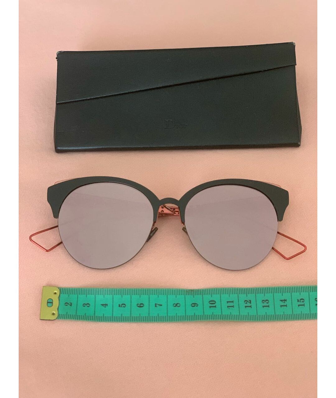 CHRISTIAN DIOR PRE-OWNED Бордовые металлические солнцезащитные очки, фото 7