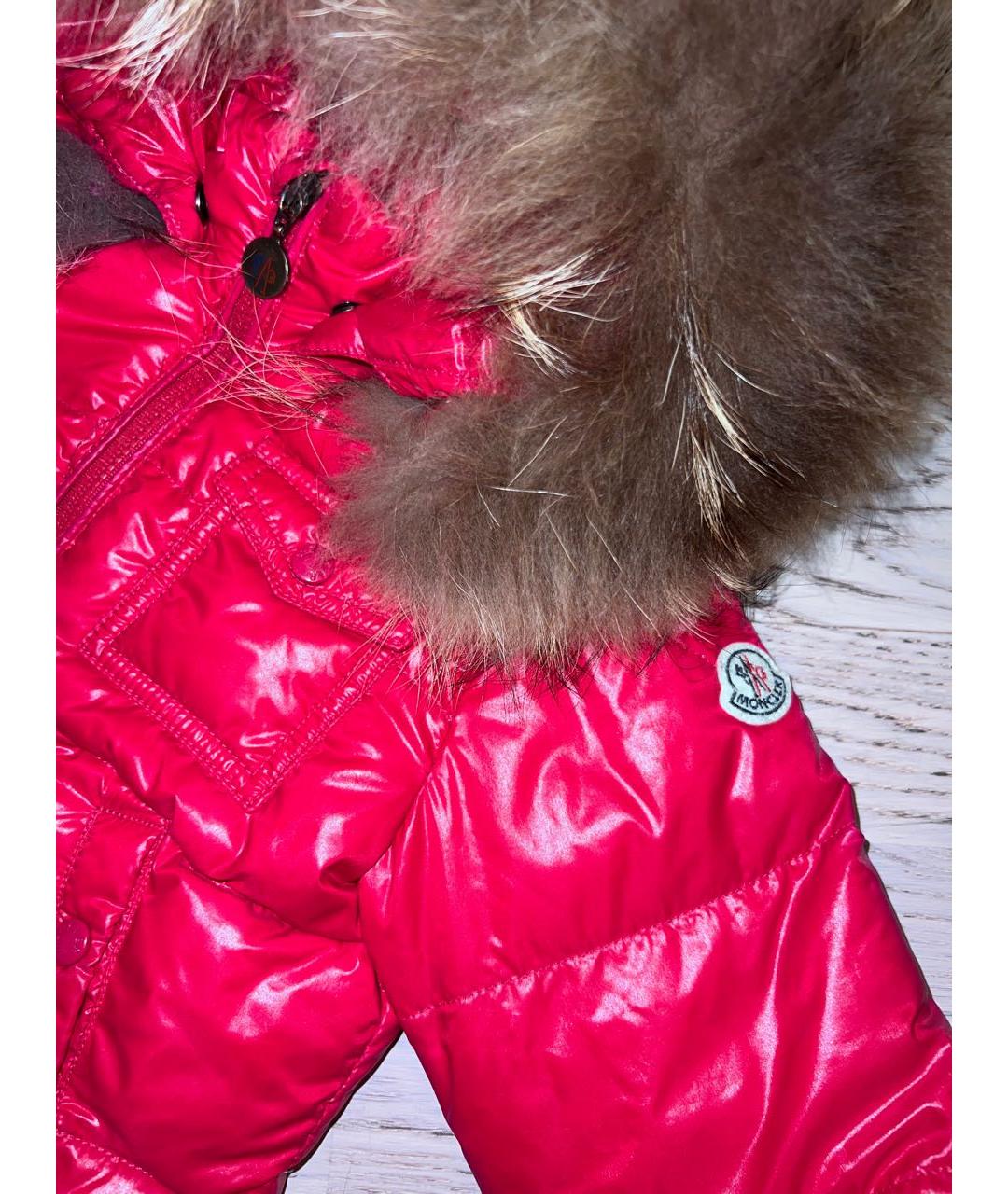 MONCLER KIDS Красный комбинезон, фото 4