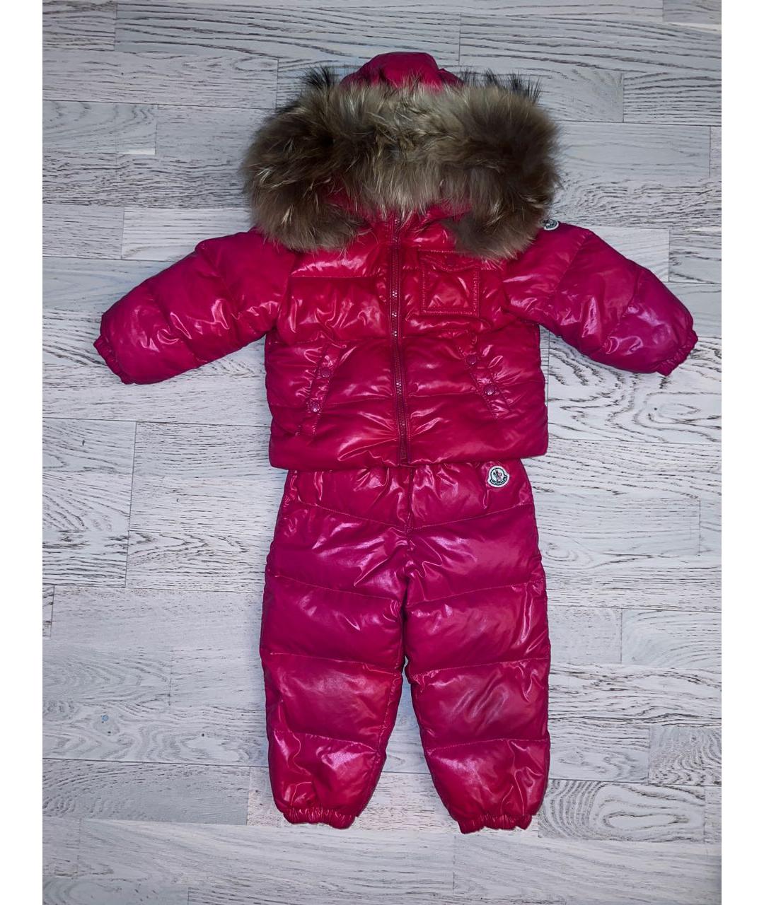 MONCLER KIDS Красный комбинезон, фото 9