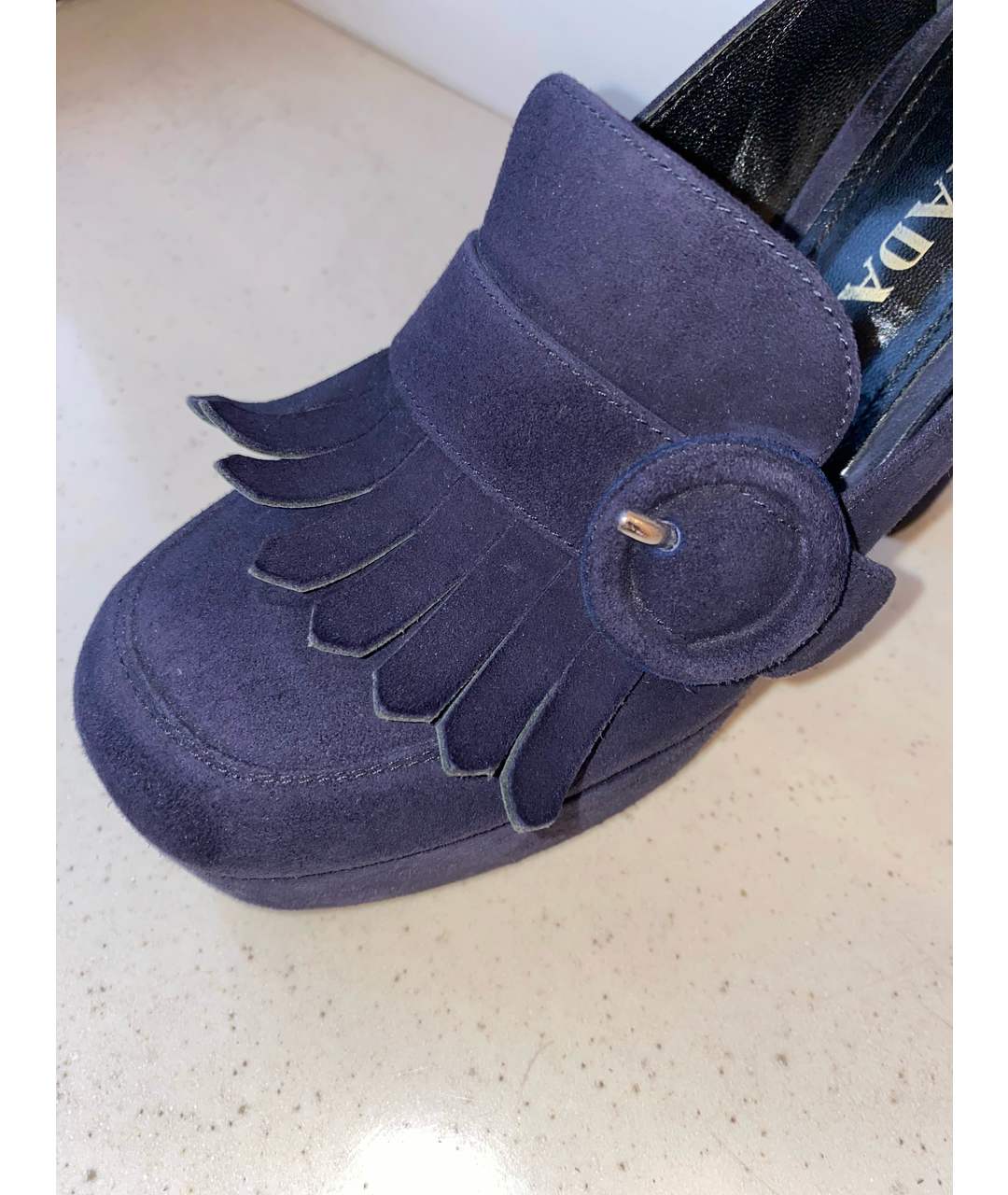 PRADA Синие замшевые туфли, фото 4