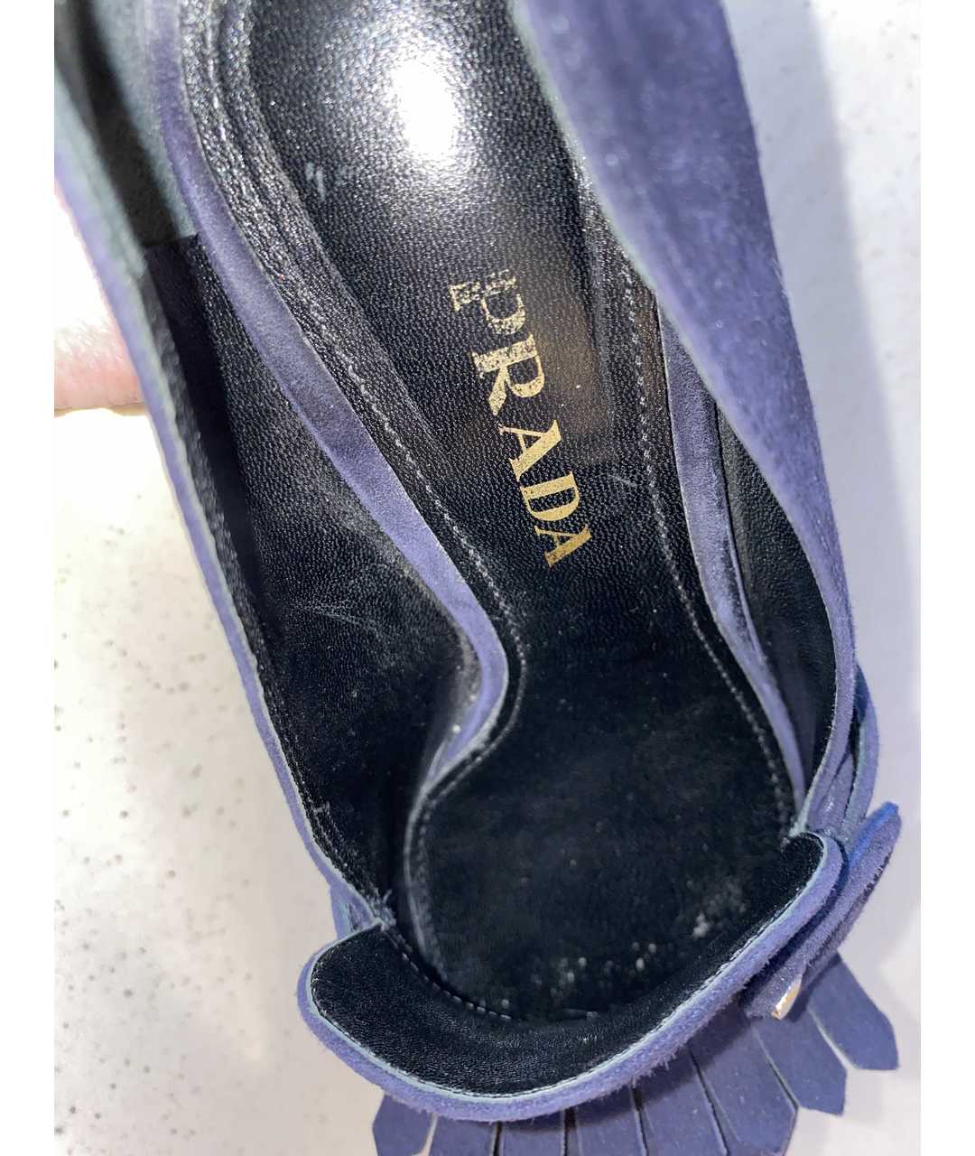 PRADA Синие замшевые туфли, фото 6
