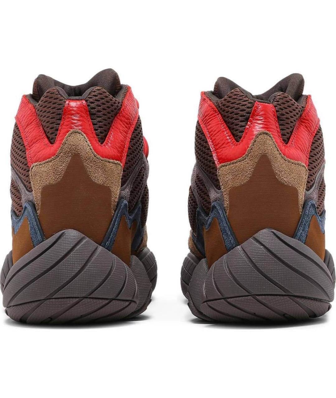 ADIDAS YEEZY Коричневые замшевые высокие кроссовки / кеды, фото 5