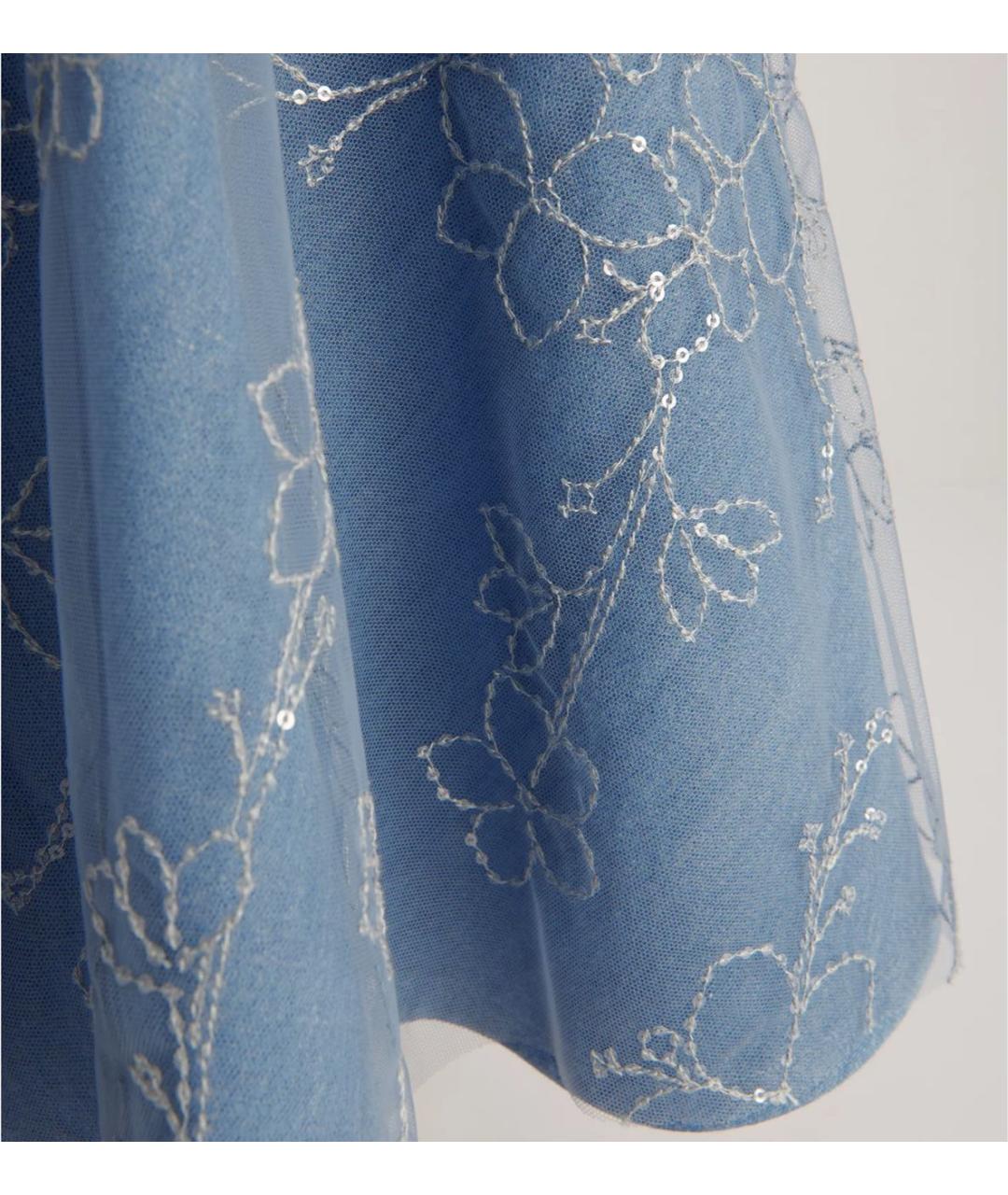 CHRISTIAN DIOR Голубая юбка, фото 5