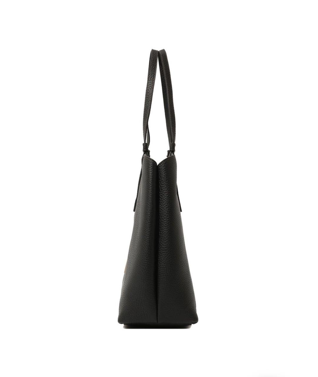 FURLA Черная кожаная сумка тоут, фото 3