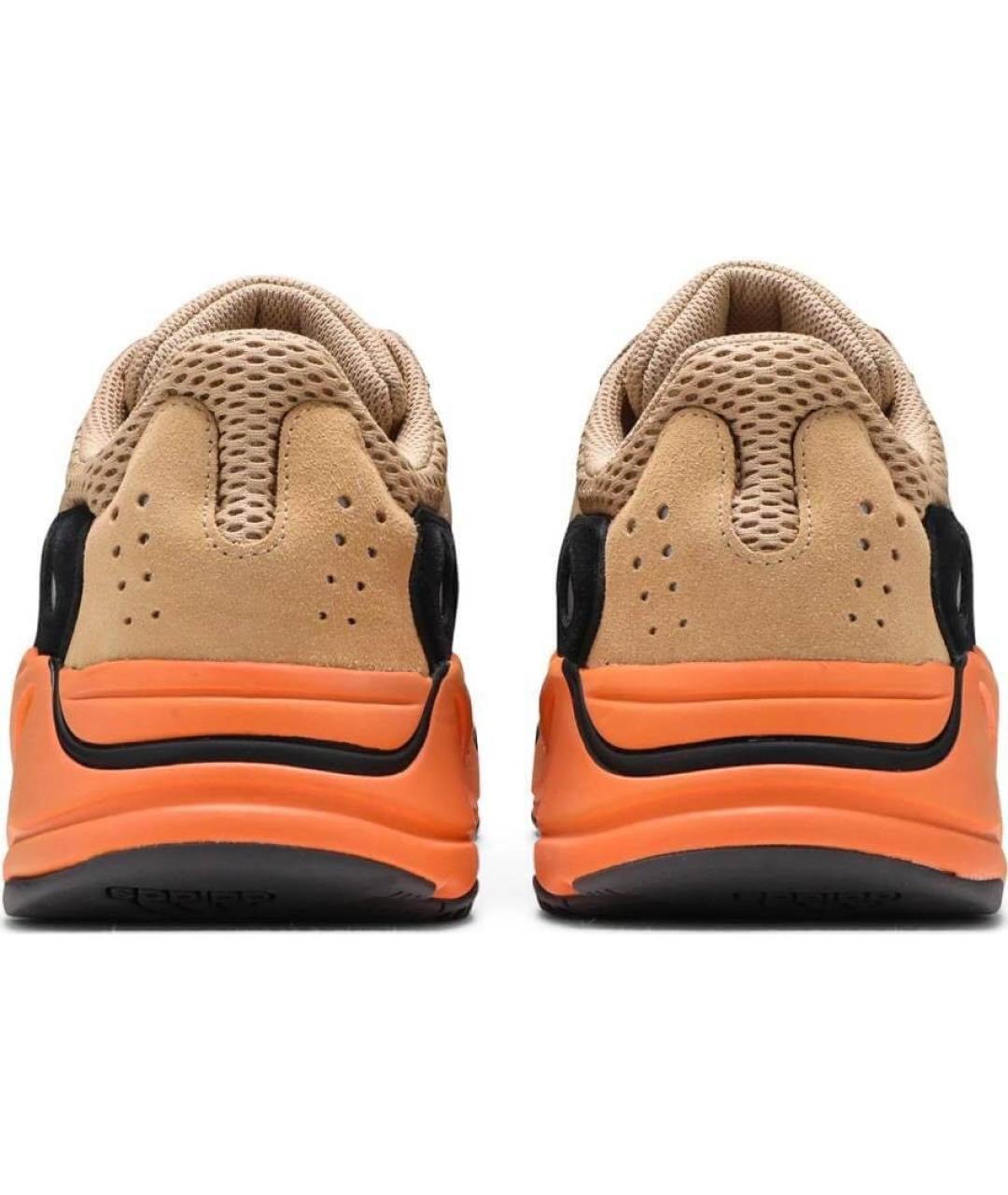 ADIDAS YEEZY Оранжевое замшевые низкие кроссовки / кеды, фото 4