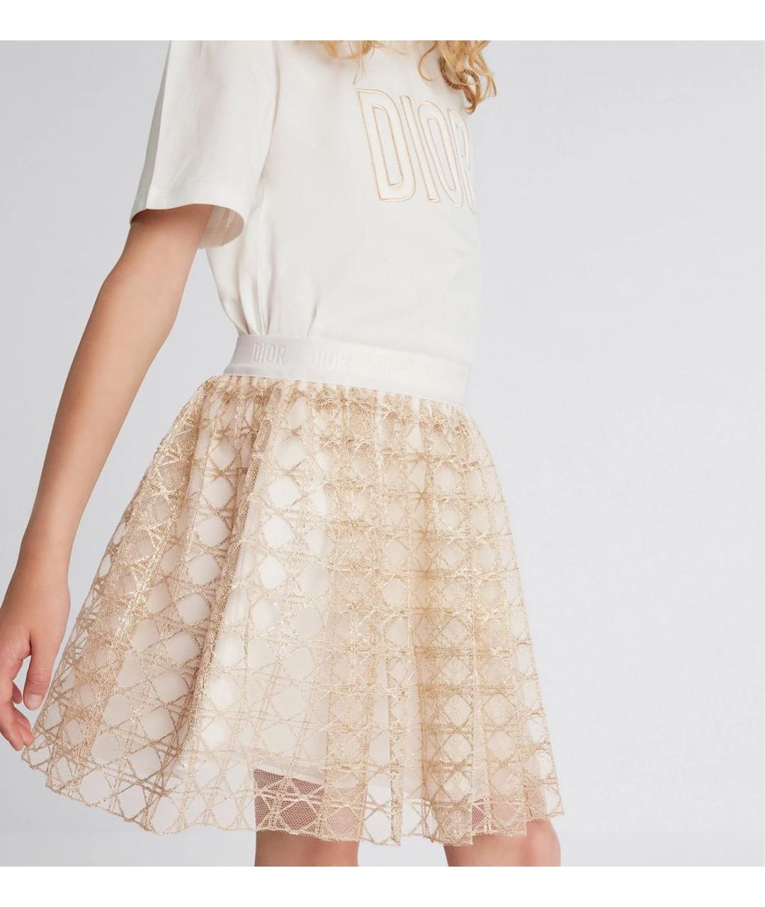 CHRISTIAN DIOR Бежевая юбка, фото 3