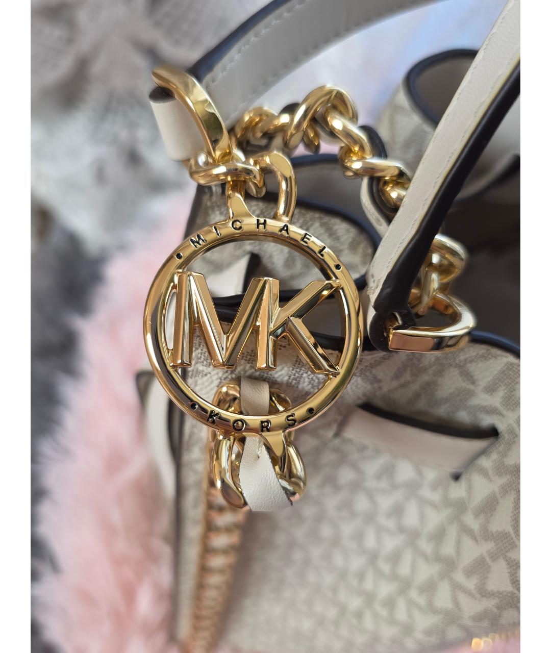 MICHAEL KORS Бежевая сумка через плечо, фото 6