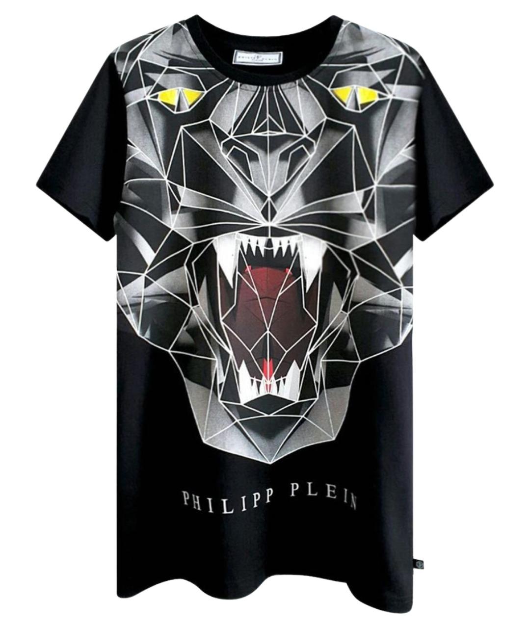 PHILIPP PLEIN JUNIOR Черная хлопковая детская футболка, фото 1