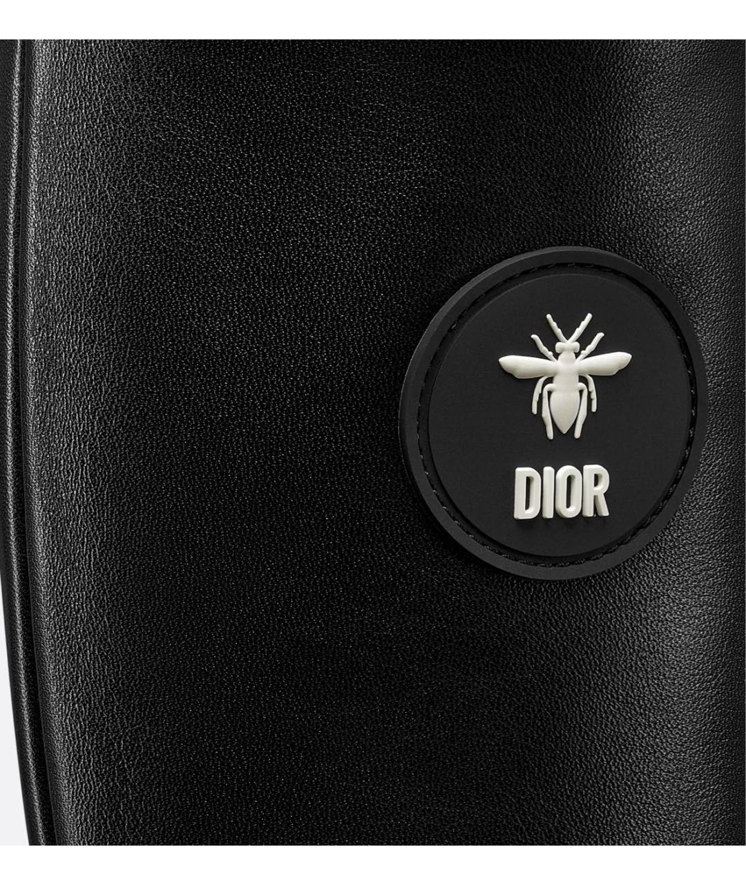 CHRISTIAN DIOR Черные кожаные сапоги, фото 3