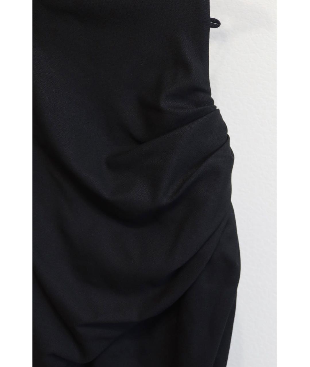 JACQUEMUS Черное хлопковое коктейльное платье, фото 4