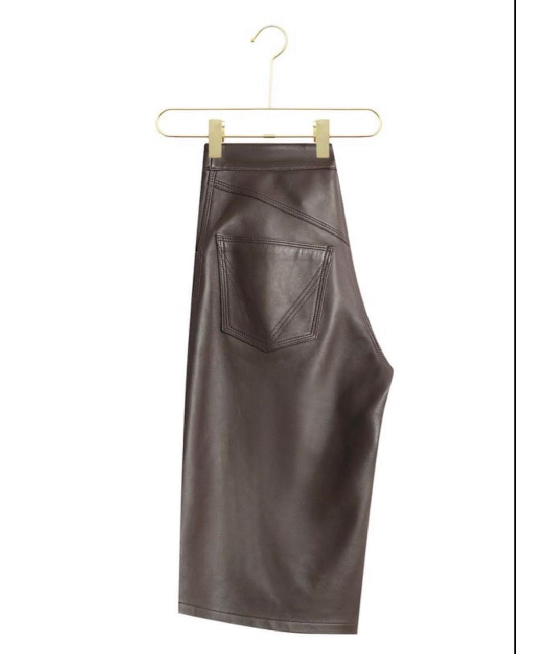 BOTTEGA VENETA Черные кожаные шорты, фото 2