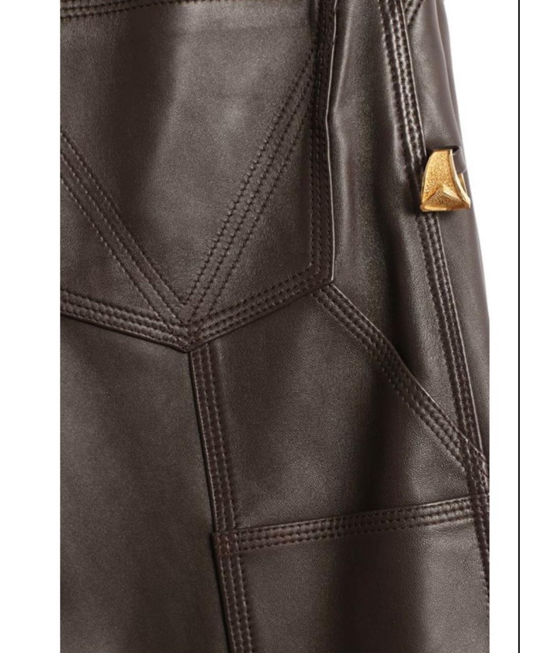 BOTTEGA VENETA Черные кожаные шорты, фото 4
