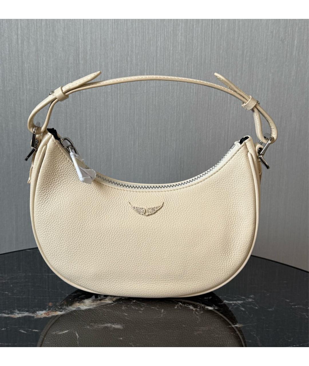 ZADIG & VOLTAIRE Белая кожаная сумка через плечо, фото 2