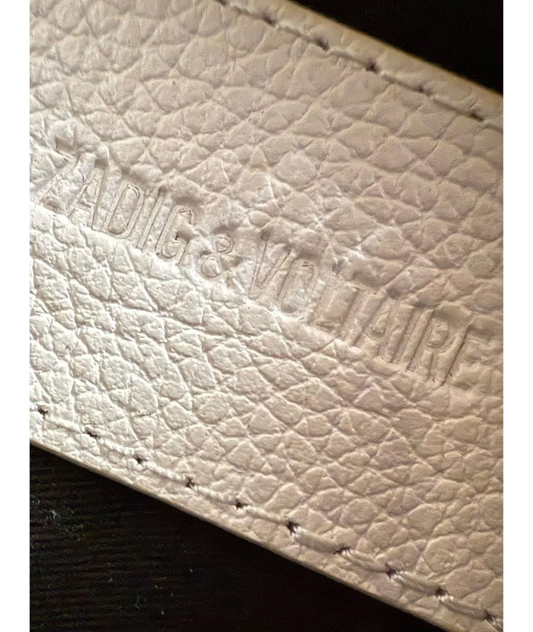 ZADIG & VOLTAIRE Белая кожаная сумка через плечо, фото 8