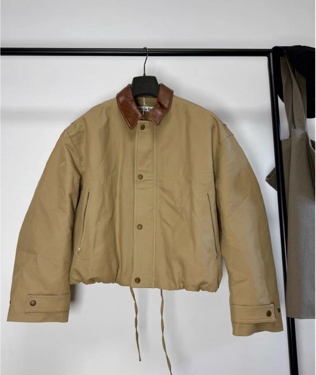 ACNE STUDIOS Бежевая хлопковая куртка, фото 2