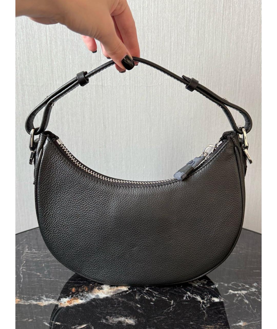 ZADIG & VOLTAIRE Черная кожаная сумка через плечо, фото 3