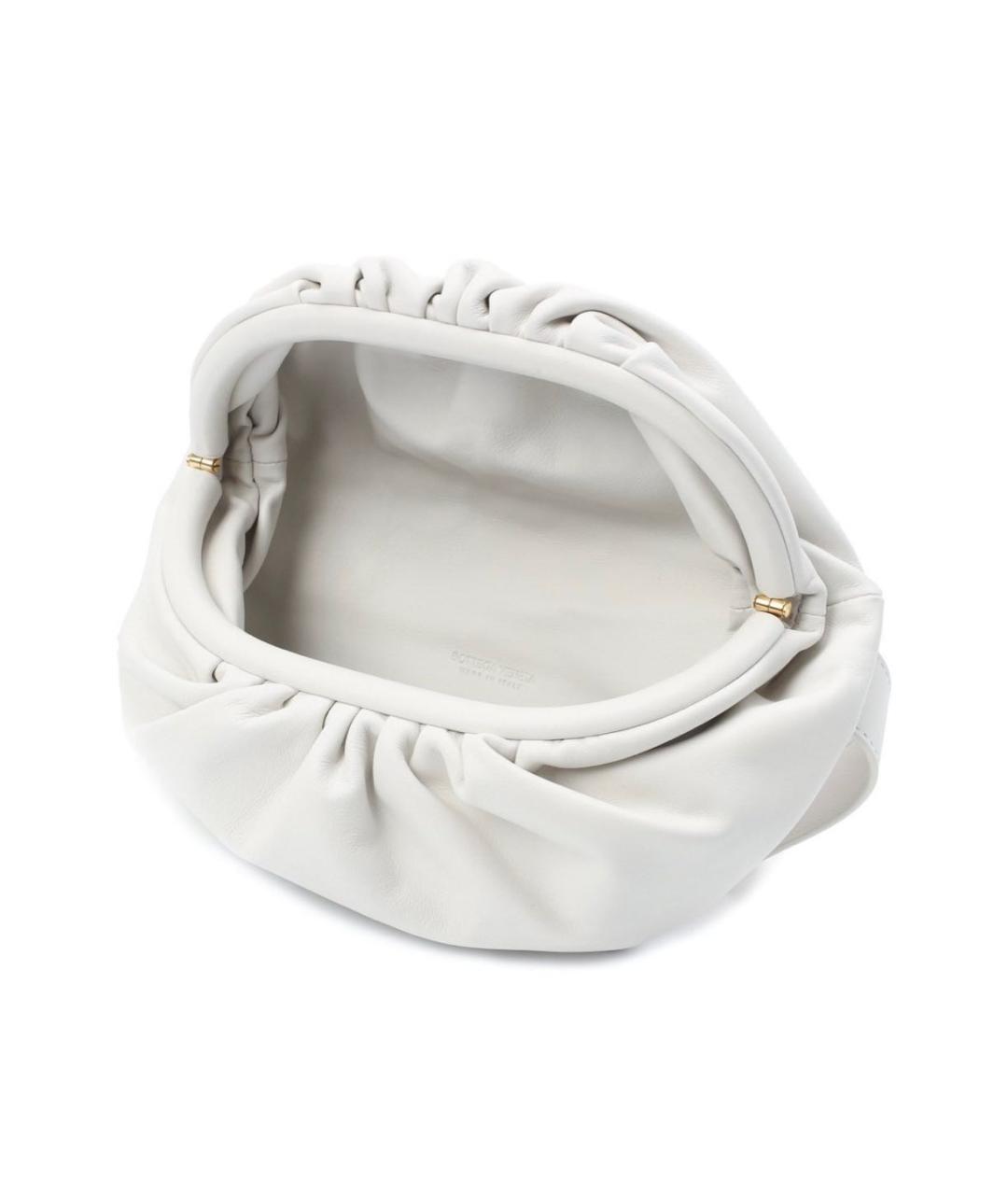 BOTTEGA VENETA Белая кожаная сумка через плечо, фото 3