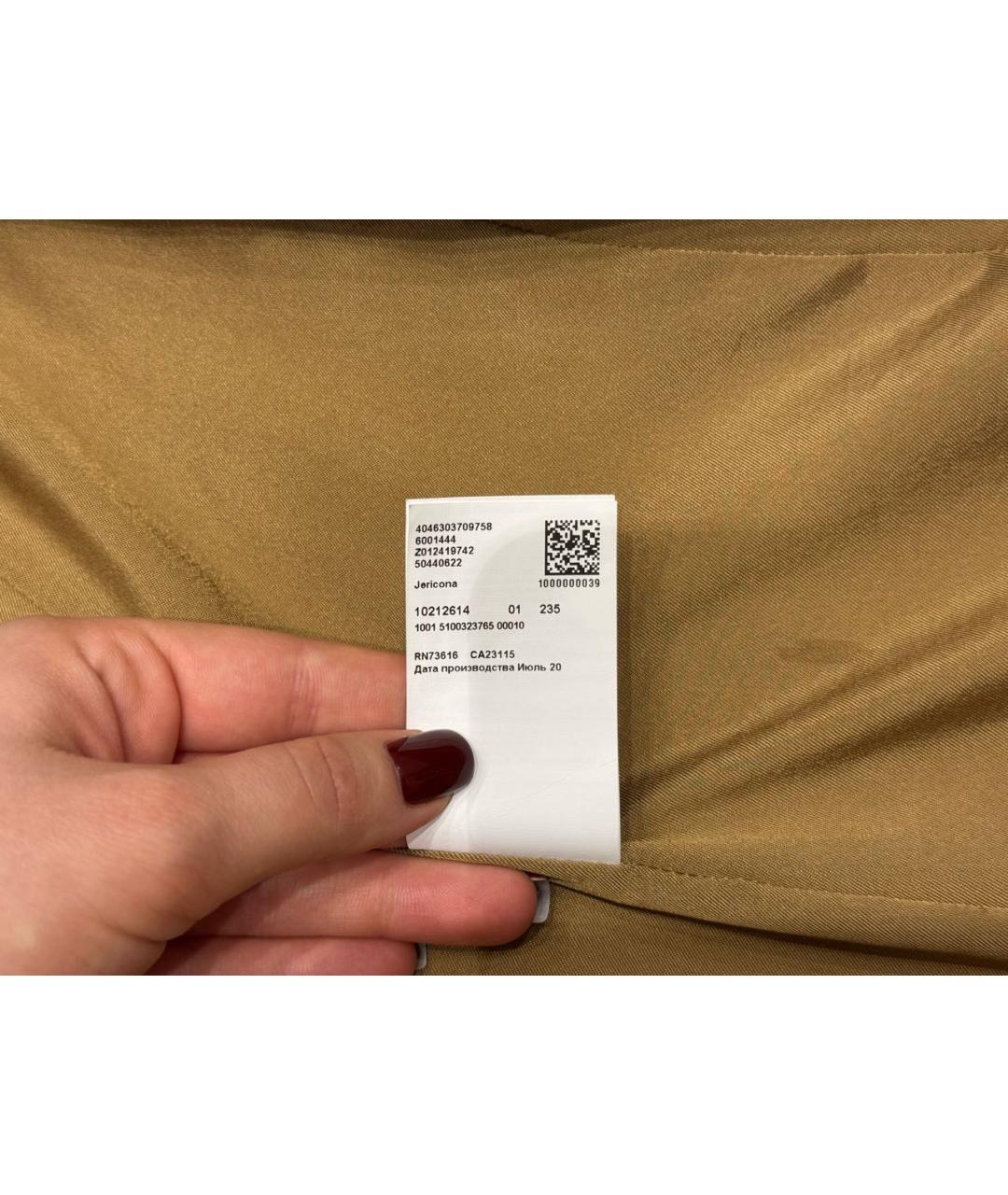 HUGO BOSS Горчичный хлопковый жакет/пиджак, фото 7