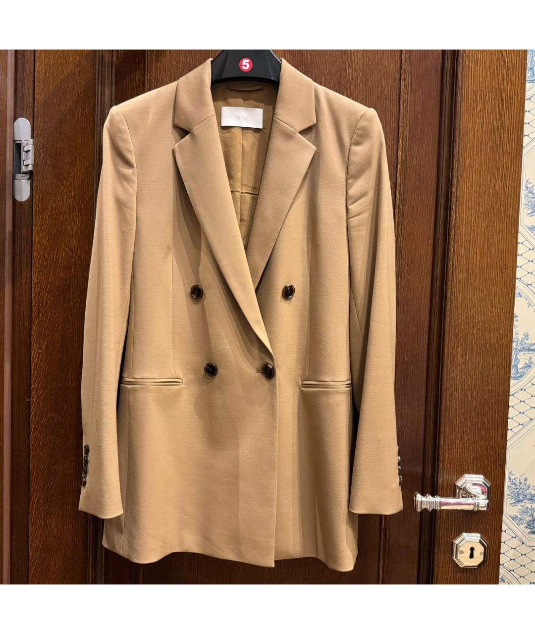 HUGO BOSS Горчичный хлопковый жакет/пиджак, фото 9