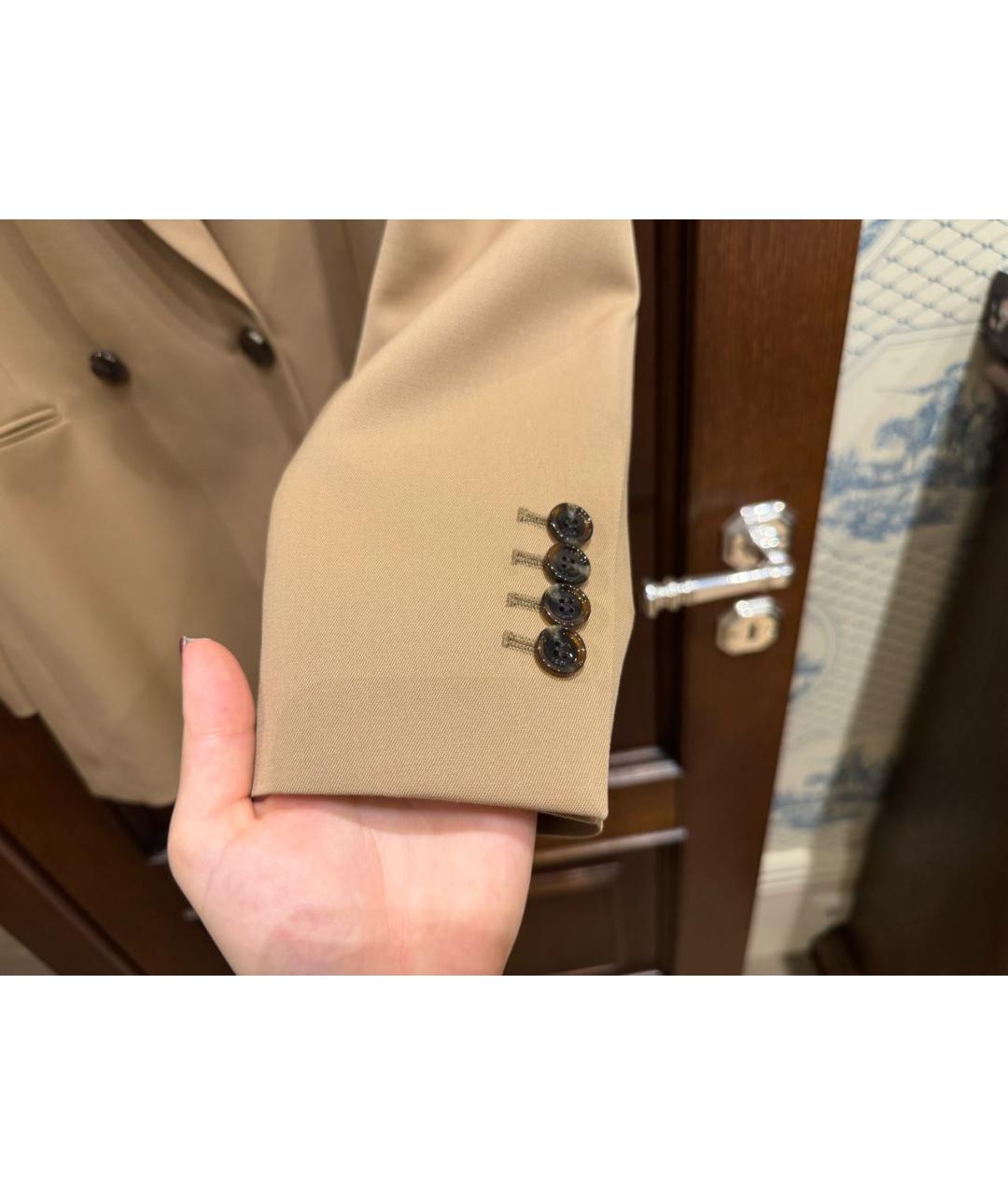 HUGO BOSS Горчичный хлопковый жакет/пиджак, фото 5