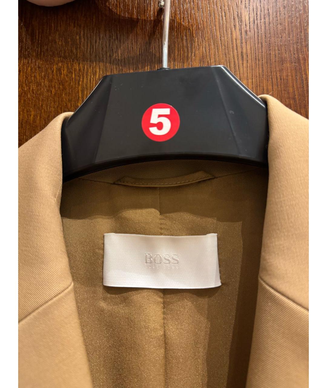 HUGO BOSS Горчичный хлопковый жакет/пиджак, фото 3
