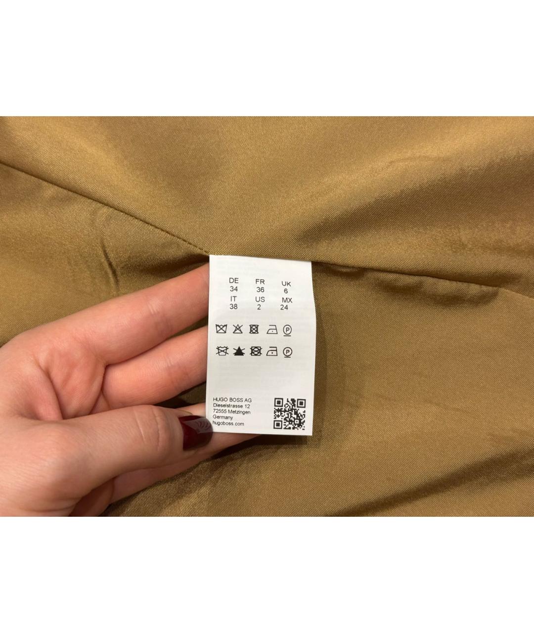 HUGO BOSS Горчичный хлопковый жакет/пиджак, фото 6