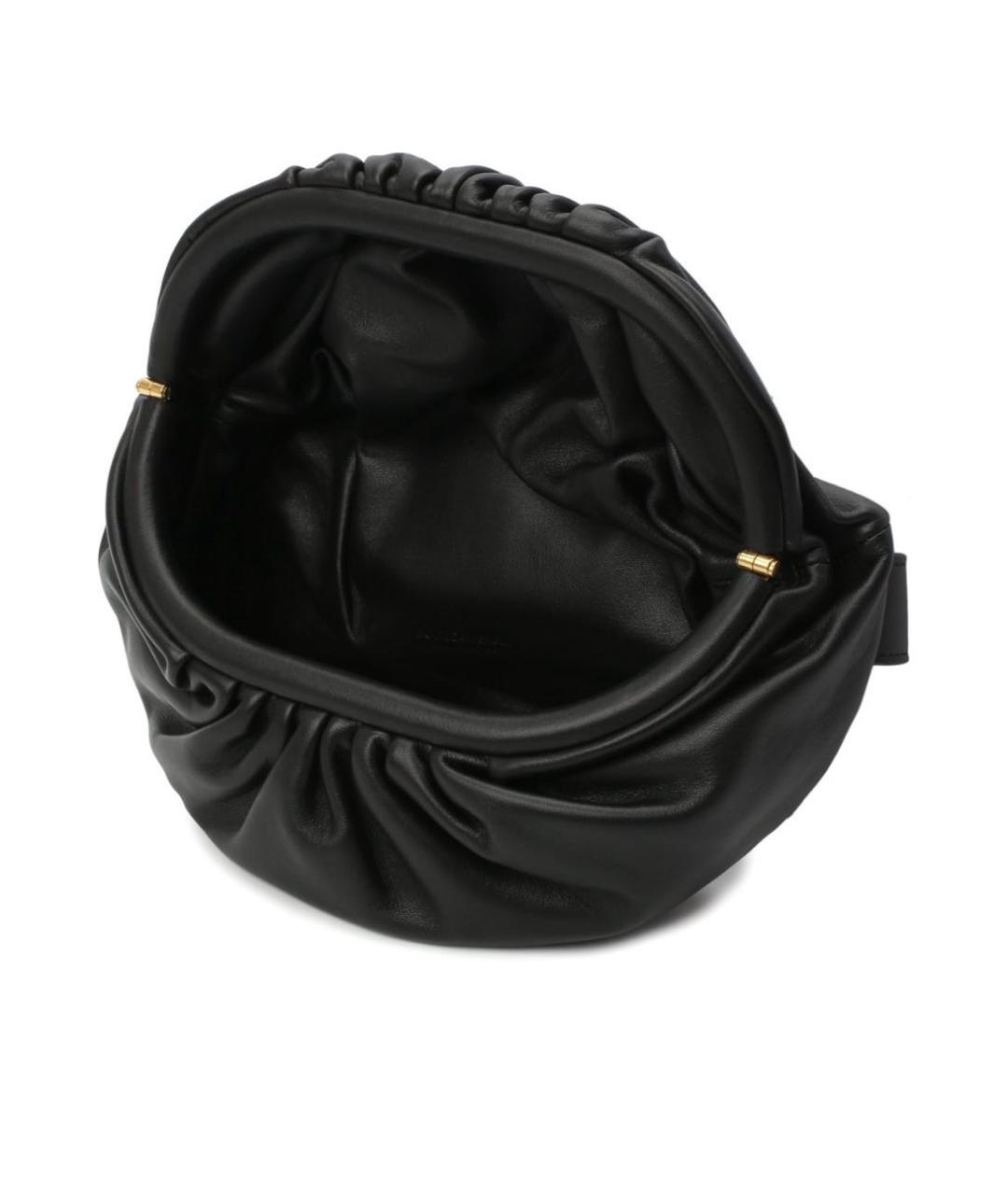 BOTTEGA VENETA Черная кожаная сумка через плечо, фото 4